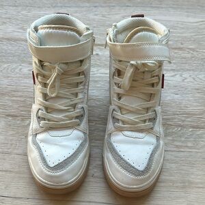 ZARA BOYS OFF WHITE HIGH TOP SNEAKERS